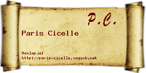Paris Cicelle névjegykártya